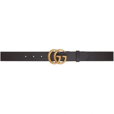 Shop Gucci Brown Gg Slim Belt In 2145 Cocoa