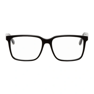 Shop Gucci Black Rectangle Glasses In 001 Black