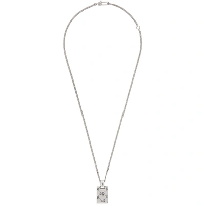 Shop Gucci Silver Trouble Andrew Edition 'ghost' Necklace