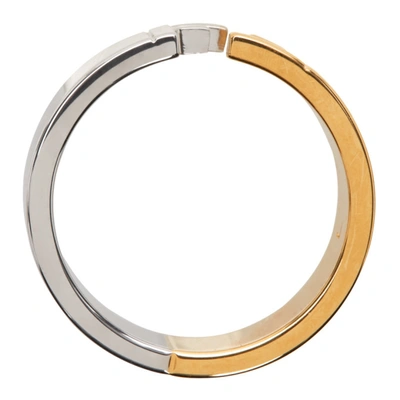 Shop Fendi Gold & Silver 'forever ' Ring In F0f0n Palla