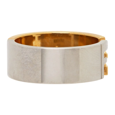 Shop Fendi Gold & Silver 'forever ' Ring In F0f0n Palla