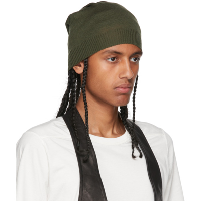 Shop Rick Owens Green Medium Beanie In 15 Green