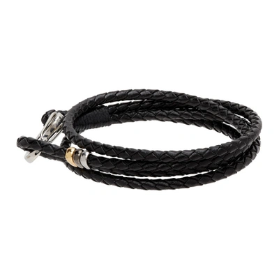 Paul Smith Black Leather Wrap Bracelet | ModeSens