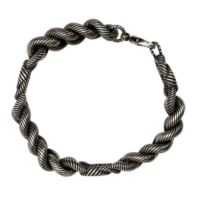 Shop Gucci Silver Interlocking G Bracelet