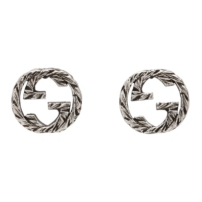 Shop Gucci Silver Interlocking G Earrings