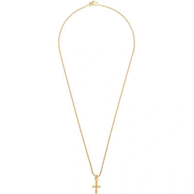 Shop Emanuele Bicocchi Ssense Exclusive Gold Cross Necklace