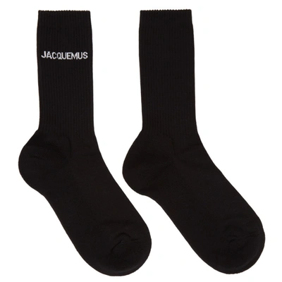 Shop Jacquemus Black La Montagne 'les Chaussettes ' Socks In 990 Black