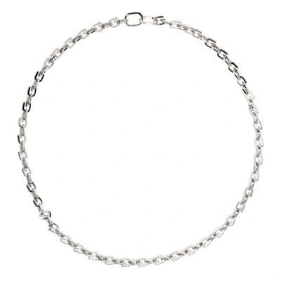 Shop Givenchy Silver X Small G Link Necklace In 040 Silver Grey