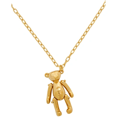 Shop Ambush Gold Teddy Bear Charm Necklace In Gol Gold No C