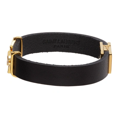 Shop Saint Laurent Black Opyum Bracelet In 1000 Black