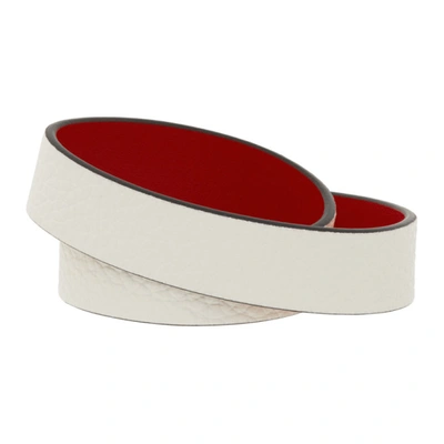 Shop Christian Louboutin White Elisa Double Bracelet In W167 White