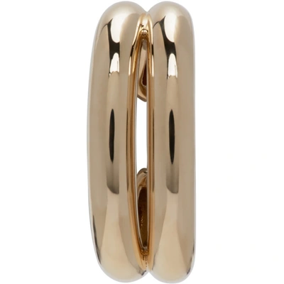 Shop Adina Reyter Gold Chunky Tube Stacked Ear Cuff In Yellow Gold