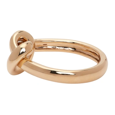 Shop Adina Reyter Gold Chunky Tube Knot Ring In Yellow Gold