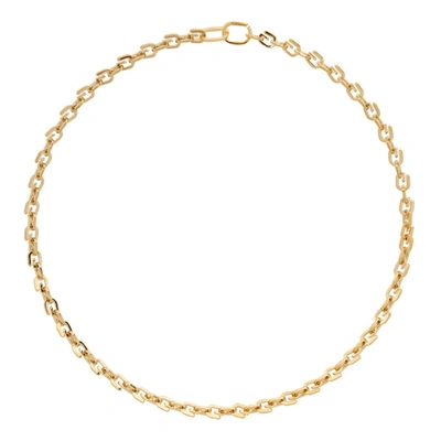 Shop Givenchy Gold G-link Necklace In 710 Gold Yellow