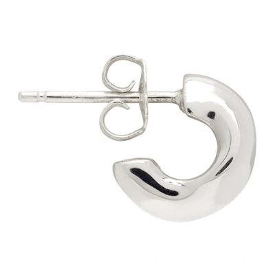 Shop Agmes Silver Mini Dahlia Huggie Hoop Earrings