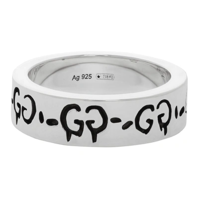 Shop Gucci Silver G Ghost Ring