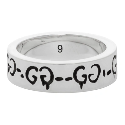 Shop Gucci Silver G Ghost Ring
