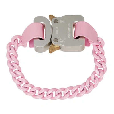 Shop Alyx Pink Chain Link Buckle Bracelet