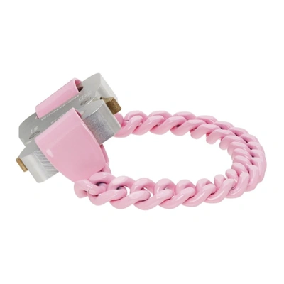 Shop Alyx Pink Chain Link Buckle Bracelet