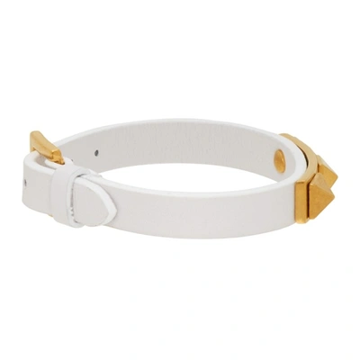Shop Valentino White Rockstud 3 Stud Bracelet