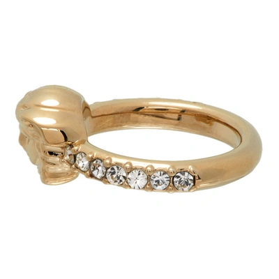 VERSACE GOLD SWAROVSKI MEDUSA RING 