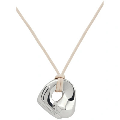 Shop Agmes Off-white Simone Bodmer Turner Edition Gertrude Necklace In Silver Whit