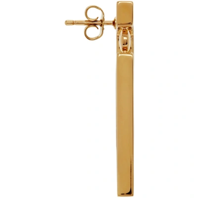 Shop Versace Gold Greca Stud Earrings In 3j000 Gold