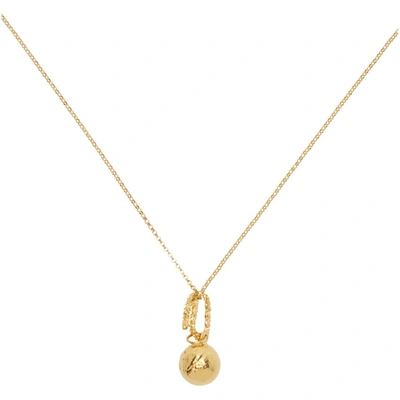 Shop Alighieri Gold 'the Sphere Of The Moon' Necklace