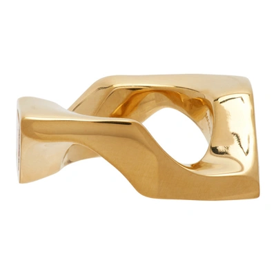 Shop Givenchy Gold Jasper Ring In 710 Gold Yellow