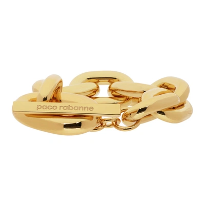 Shop Paco Rabanne Gold Xl Link Bracelet In P710 Gold