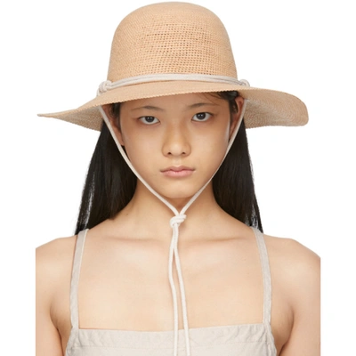 Shop Rag & Bone Beige Kate Riviera Beach Hat In 230 Lghtsnd