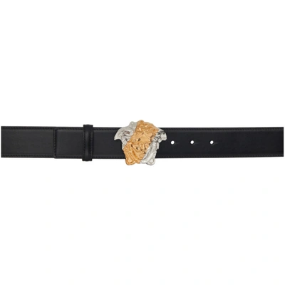 Shop Versace Black Medusa Palazzo Dia Belt In D41vp Black