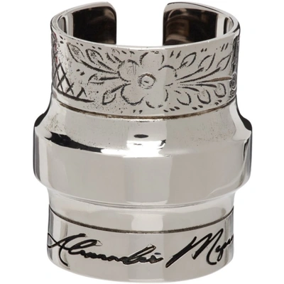 Shop Alexander Mcqueen Silver Stacked Ring In 0446 0911