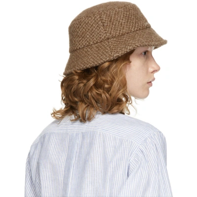 Shop Isabel Marant Brown Wool Denji Bucket Hat In 50cm Camel