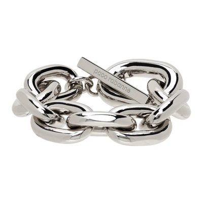 Shop Rabanne Silver Xl Link Bracelet In P040 Silver