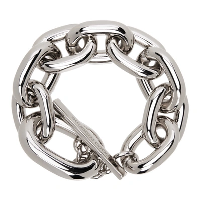 Shop Rabanne Silver Xl Link Bracelet In P040 Silver