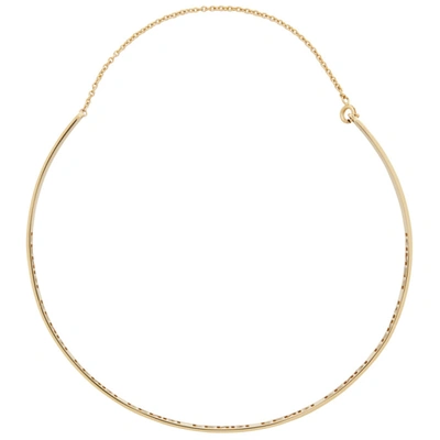 Shop Fendi Gold Signature Necklace In F0cfk Gold