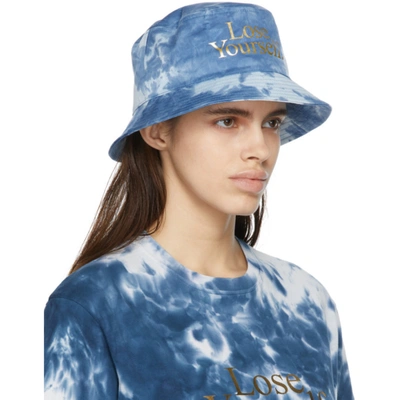 Shop Paco Rabanne Blue Peter Saville Edition 'lose Yourself' Bucket Hat In M414 Batik