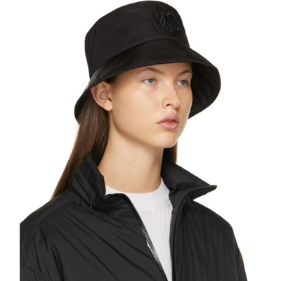 Shop Moncler Black Gabardine Bucket Hat In 999 Black