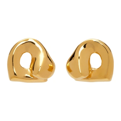 Shop Agmes Gold Simone Bodmer Turner Edition Gertrude Stud Earrings
