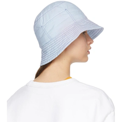 Shop Acne Studios Blue & Purple Tie-dye Bucket Hat In Cdm Bluelil