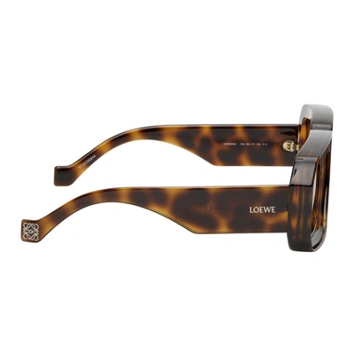 Shop Loewe Brown Paula's Ibiza Dive In Mask Sunglasses In 53a Shiny Classic Ha