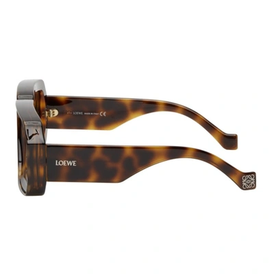 Shop Loewe Brown Paula's Ibiza Dive In Mask Sunglasses In 53a Shiny Classic Ha