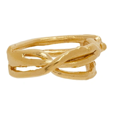 Shop Alighieri Gold 'the Beginning Of The Plait' Ring