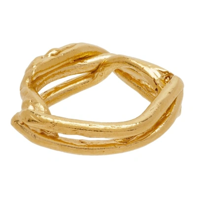 Shop Alighieri Gold 'the Beginning Of The Plait' Ring