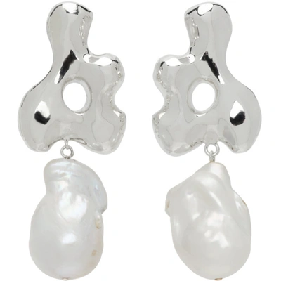 Shop Agmes Silver Simone Bodmer Turner Edition Pearl Baroque Earrings