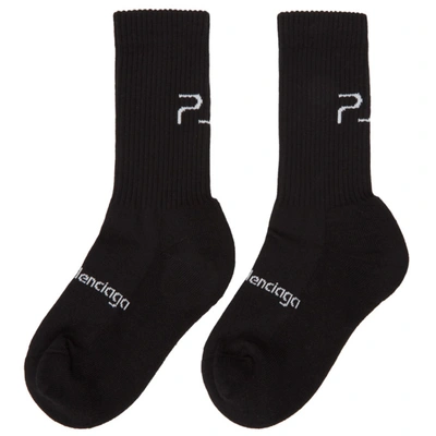 Shop Balenciaga Black Sony Playstation Edition 'ps5' Socks In 1077 Black/white