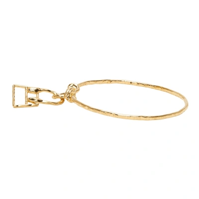 Shop Jacquemus Gold La Montagne 'le Bracelet Chiquita' Bracelet In 280 Gold