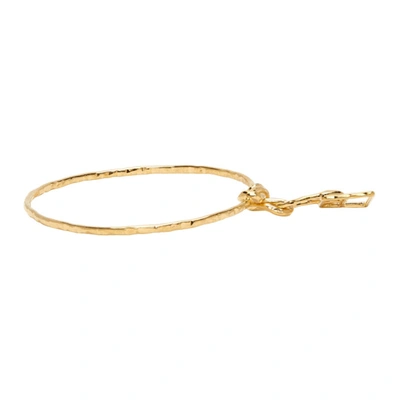 Shop Jacquemus Gold La Montagne 'le Bracelet Chiquita' Bracelet In 280 Gold