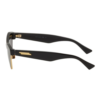 Shop Bottega Veneta Black Eyebrows Sunglasses In 001 Black